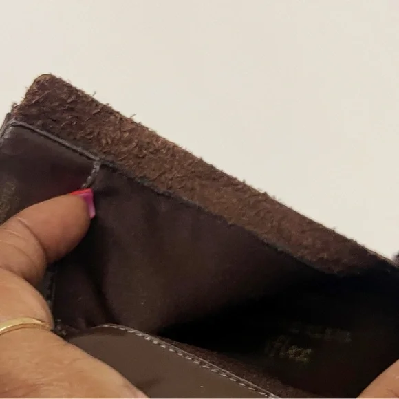 Anne Klein Leather Rich Brown Kitten Heeled Boots Chic Classy Workwear Preppy - Picture 10 of 16